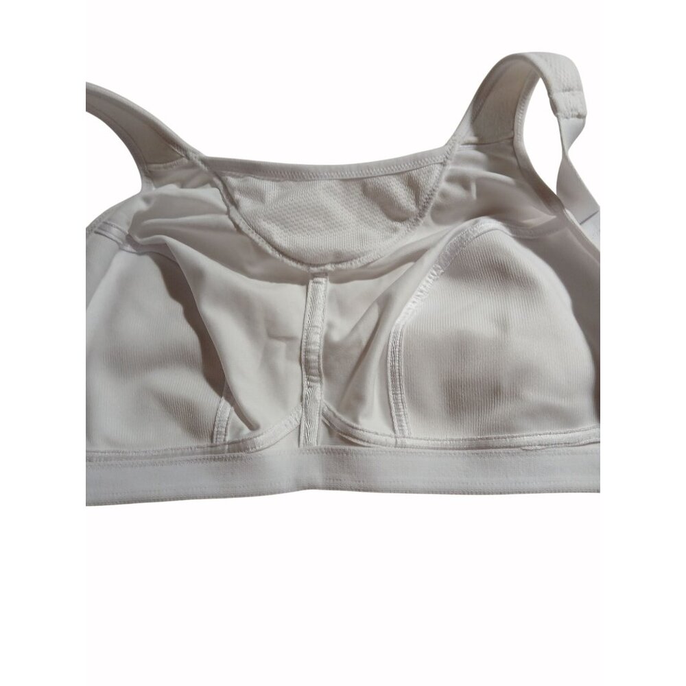 Glamorise Womens White High Impact Sports Bra CH991 Magic Lift Size 38D Wireless - Picture 4 of 11
